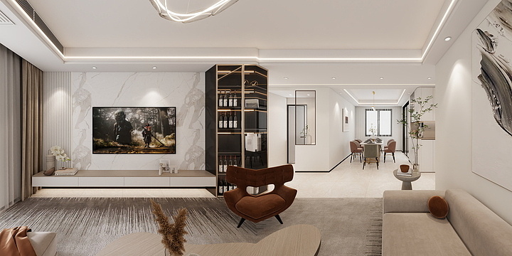 miduo效果图设计-(25.3.13)110㎡现代简约-装修设计方案