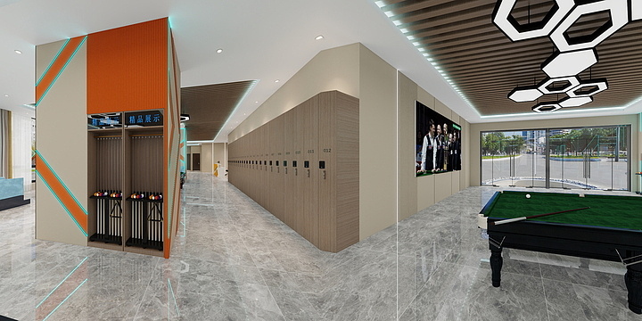 南昌盛福-设计师-万丽华-新建新城吾悦Q8台球俱乐部-装修设计方案