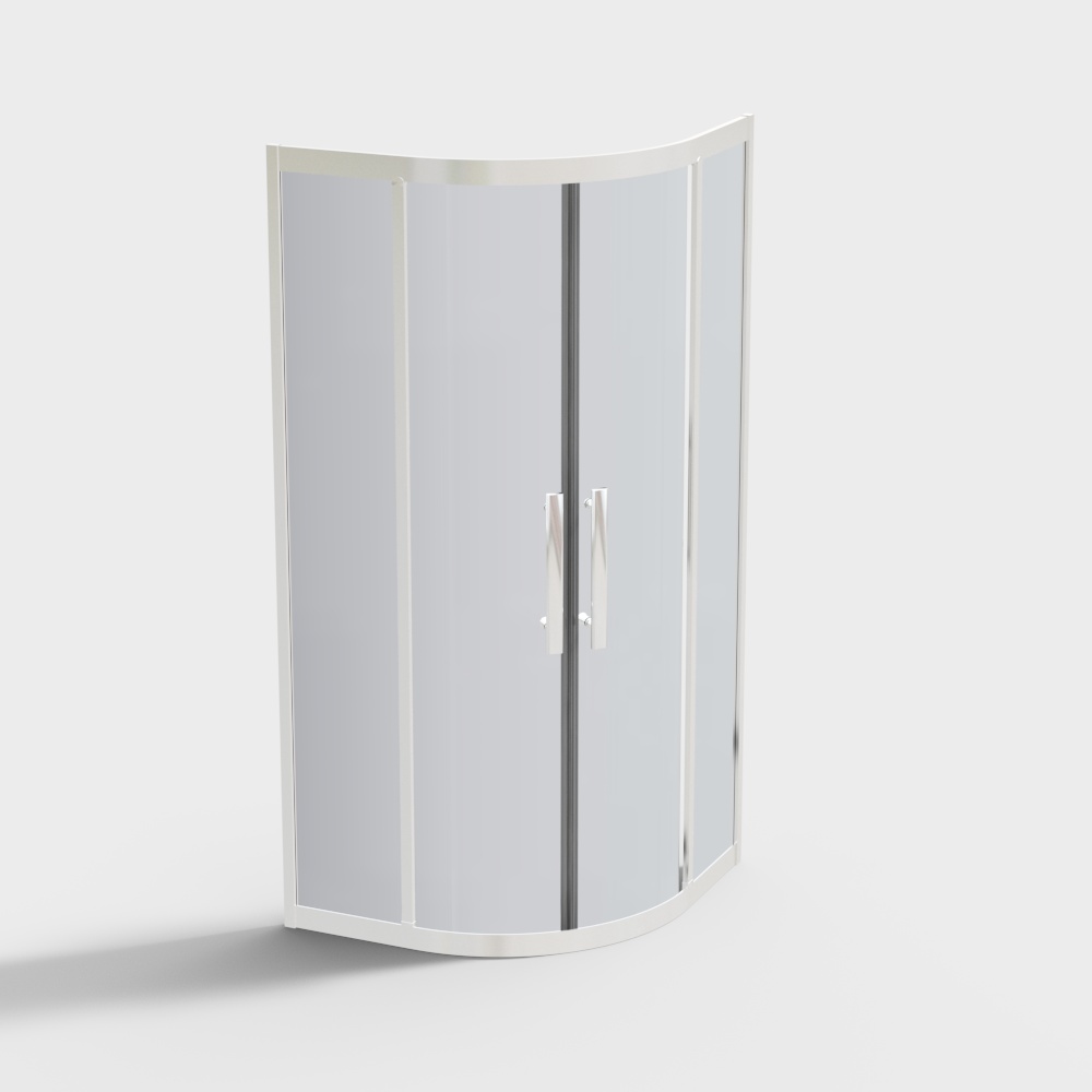 淋浴房玻璃门3D模型
