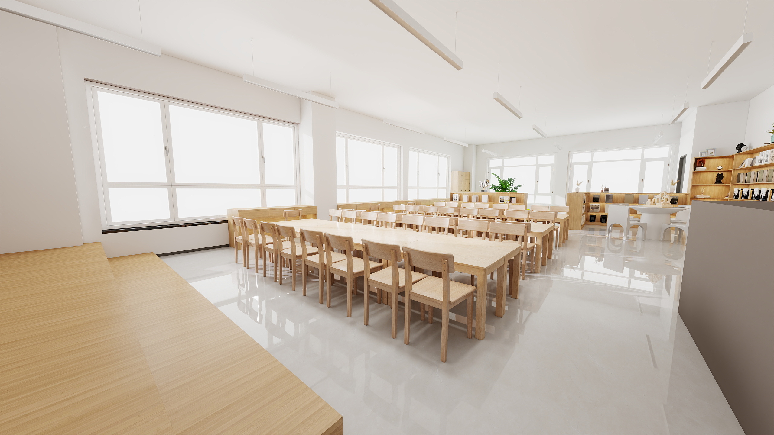 电脑猫-学校阅览室-装修设计方案