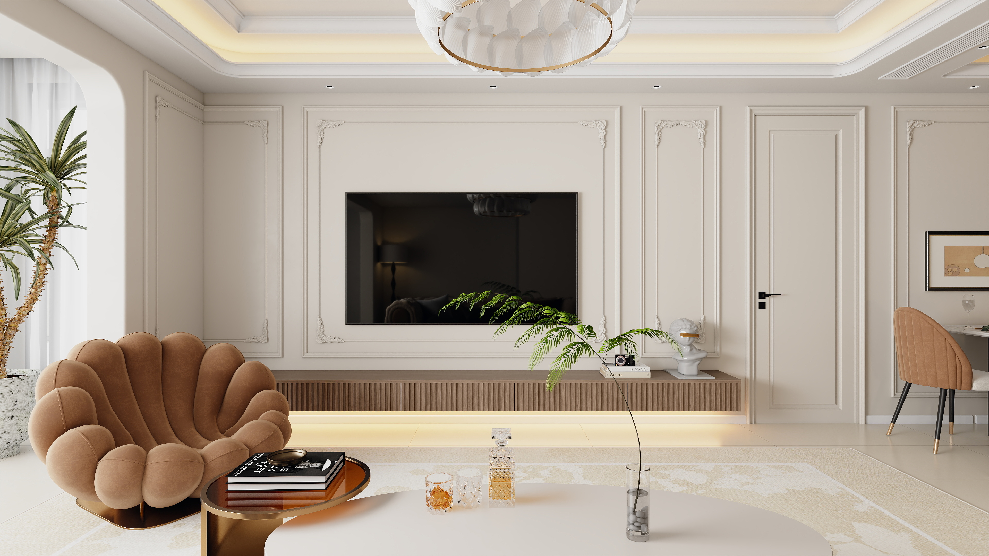 艺雅丽-115平法式奶油风 装修效果图