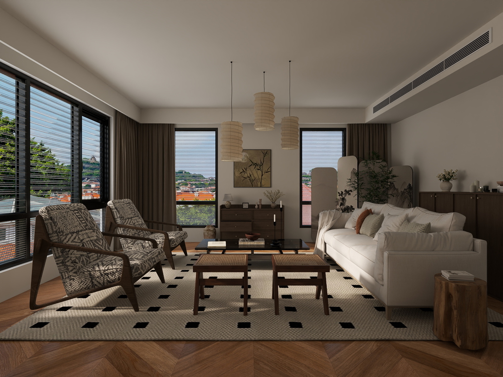 A周素人设计-125平混搭装修效果图