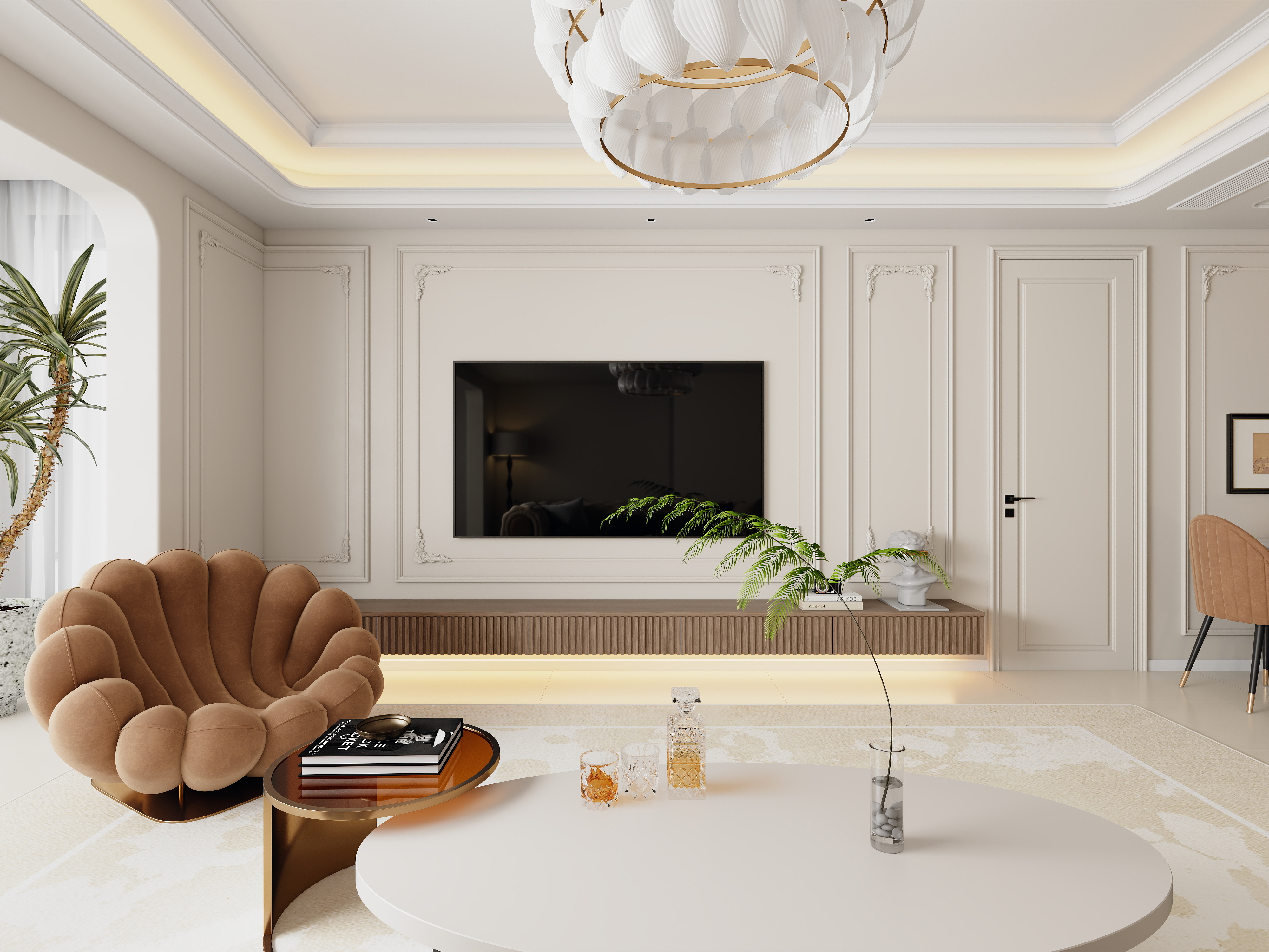 艺雅丽-115平法式奶油风装修效果图