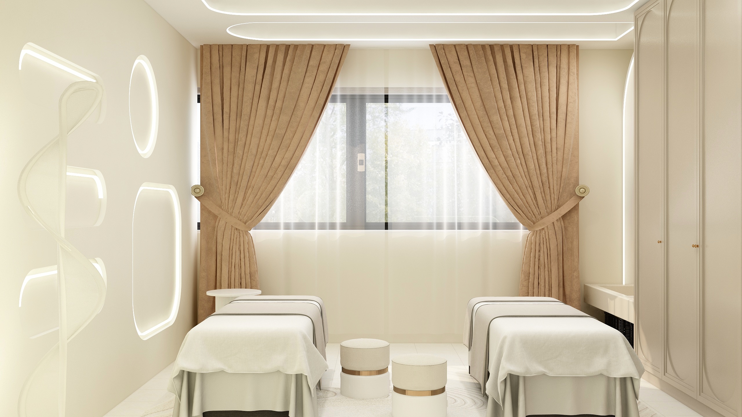 LAIAN李安-奶油风美容院设计200平-装修设计方案