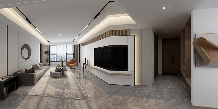 圆洲装饰徐玲-现代风-装修设计方案