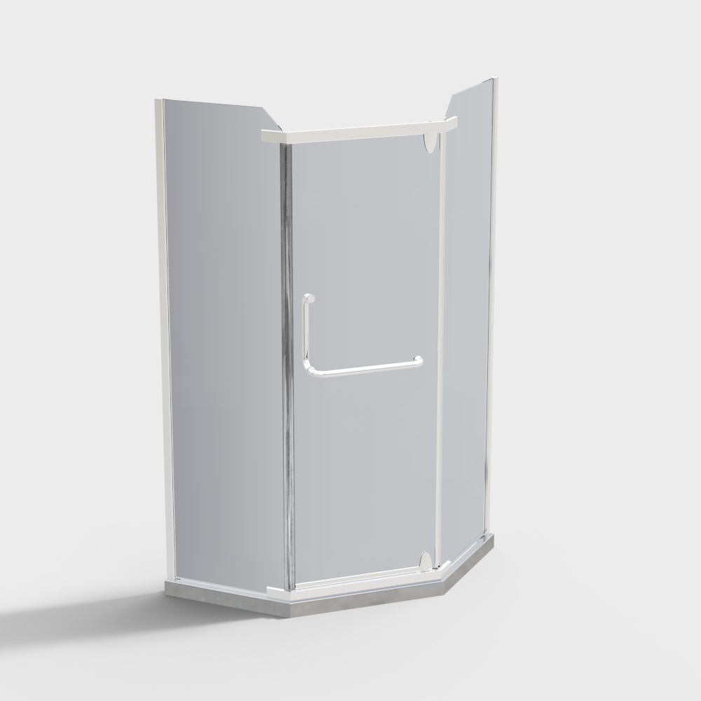 淋浴房玻璃门3D模型