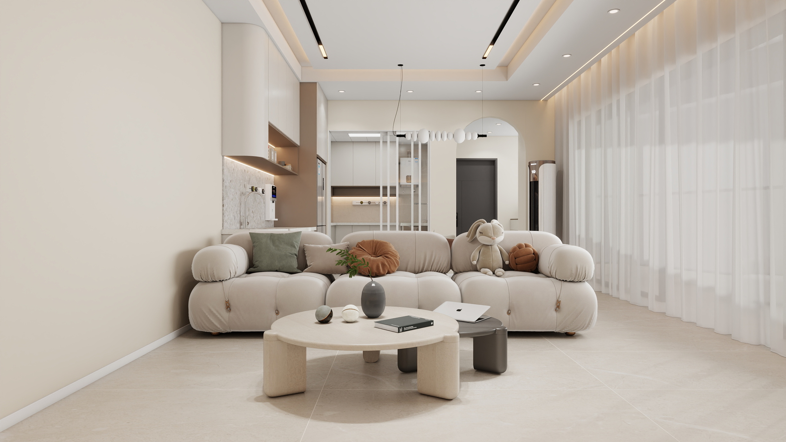 Ezio......-四川眉山江口未来城（128平奶油风三居室）-装修设计方案