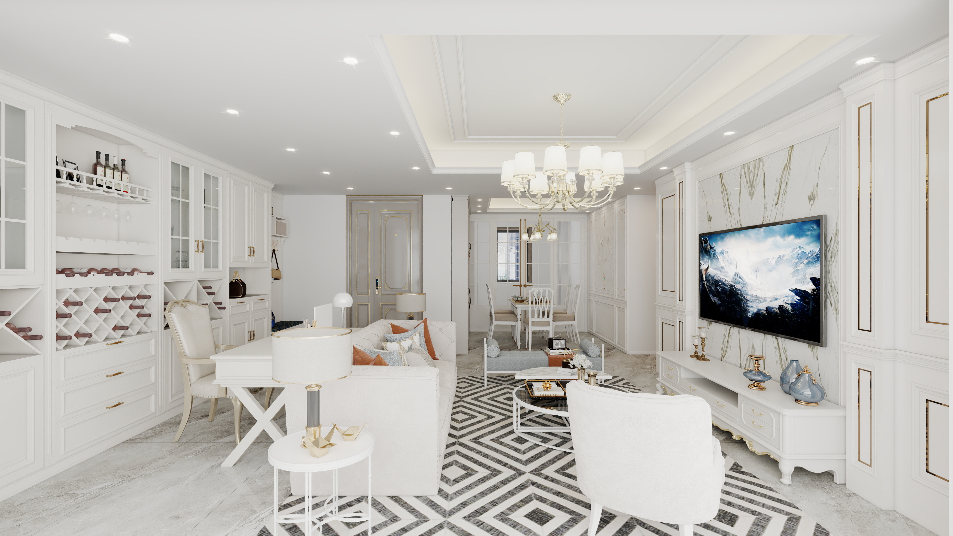 颍上简一装饰-金色湖境洋房115户型-装修设计方案