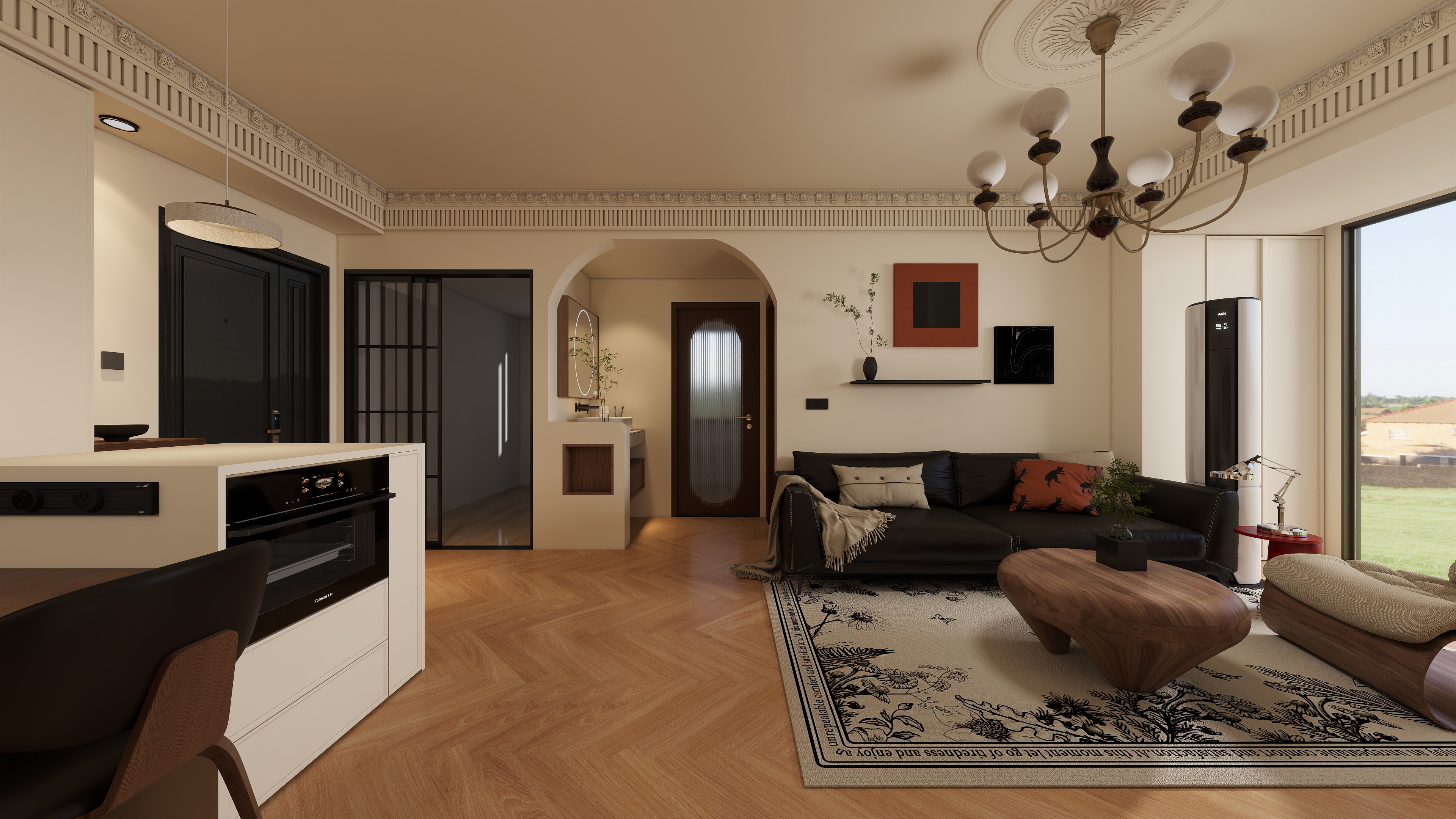 奶芙的爹-园湖新苑601客厅-装修设计方案