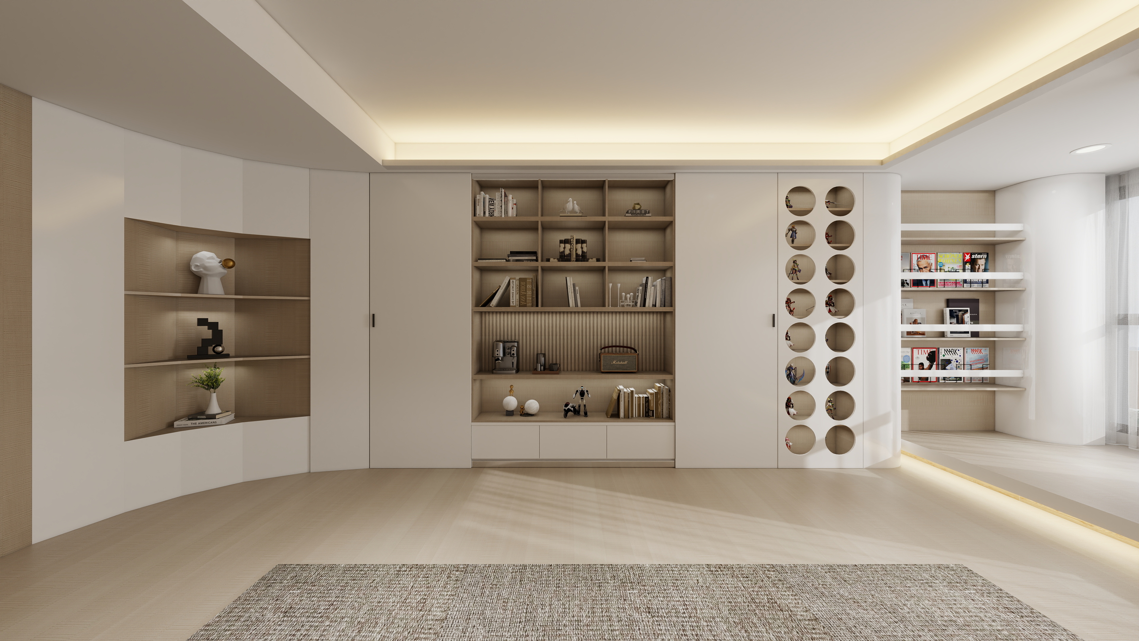 效果图设计325-书房组合柜效果图-副本-装修设计方案