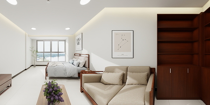 望桂-北部湾大厦原柜子不拆除B-装修设计方案