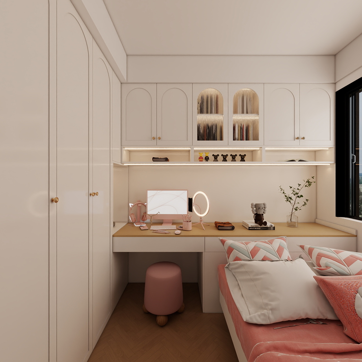 周聪设计-88平轻法式复古奶油风装修效果图