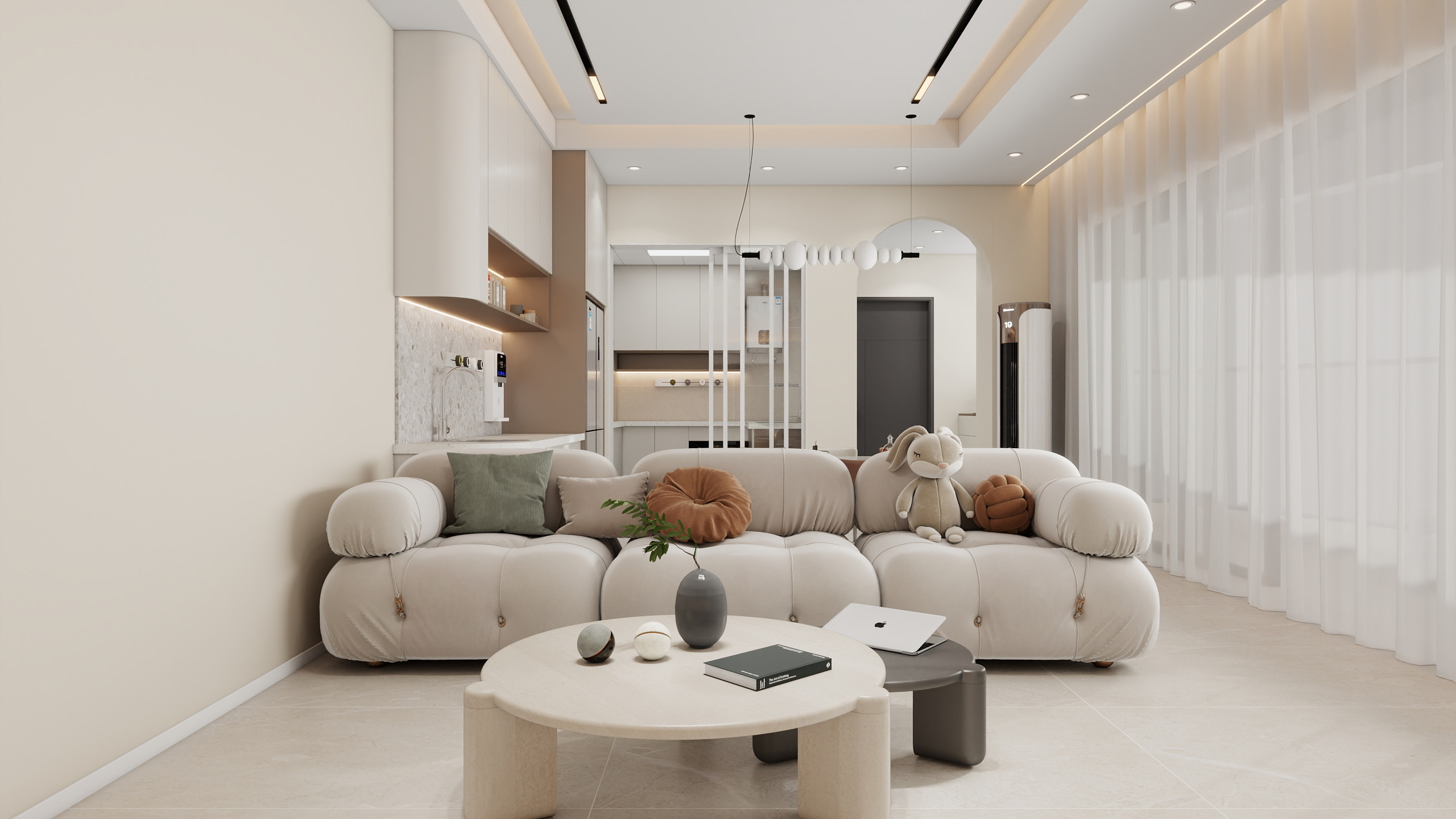 成爽-四川眉山江口未来城（128平奶油风三居室）-装修设计方案