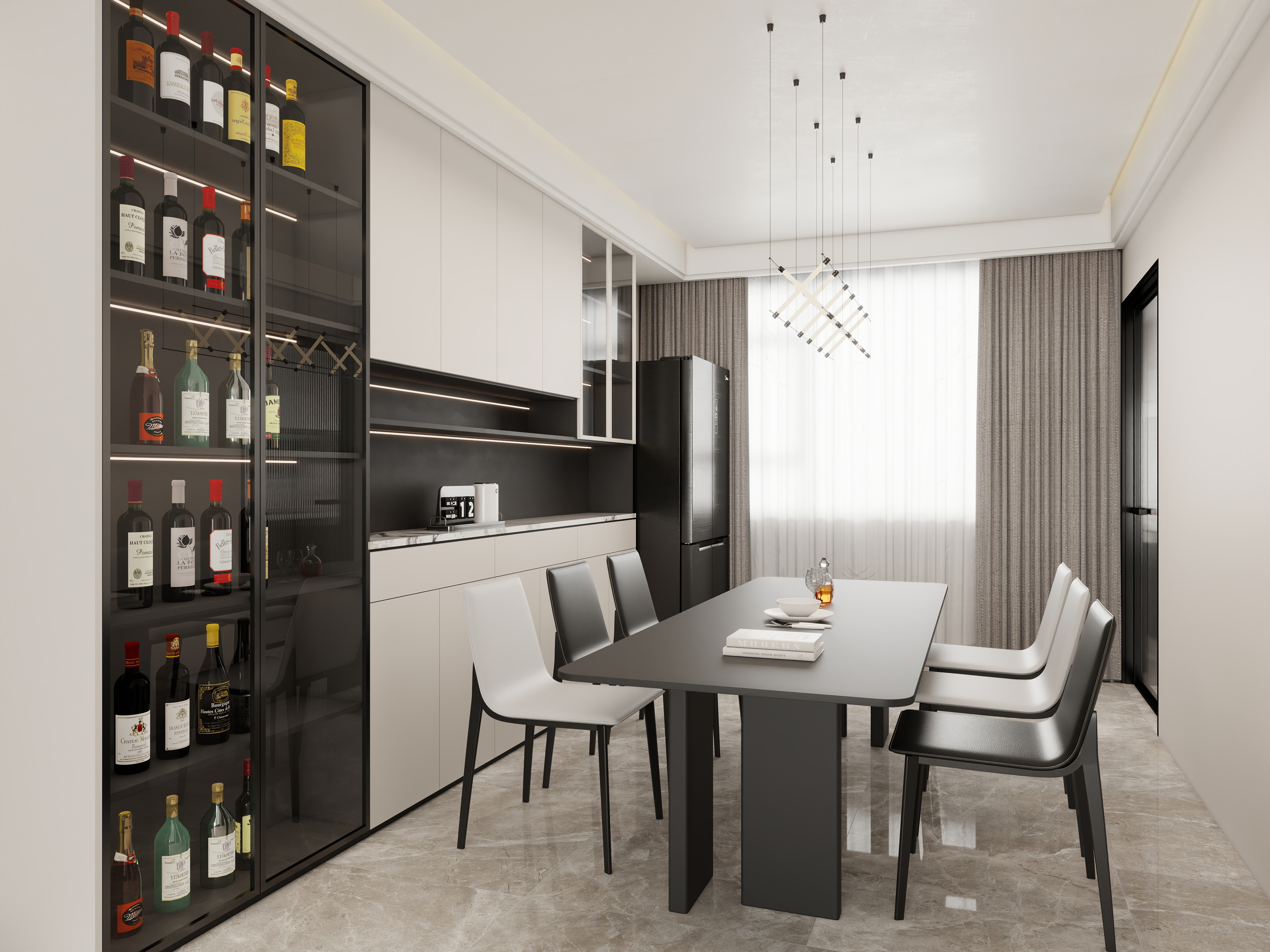 壹诺设计工作室-104㎡3室-现代简约装修效果图