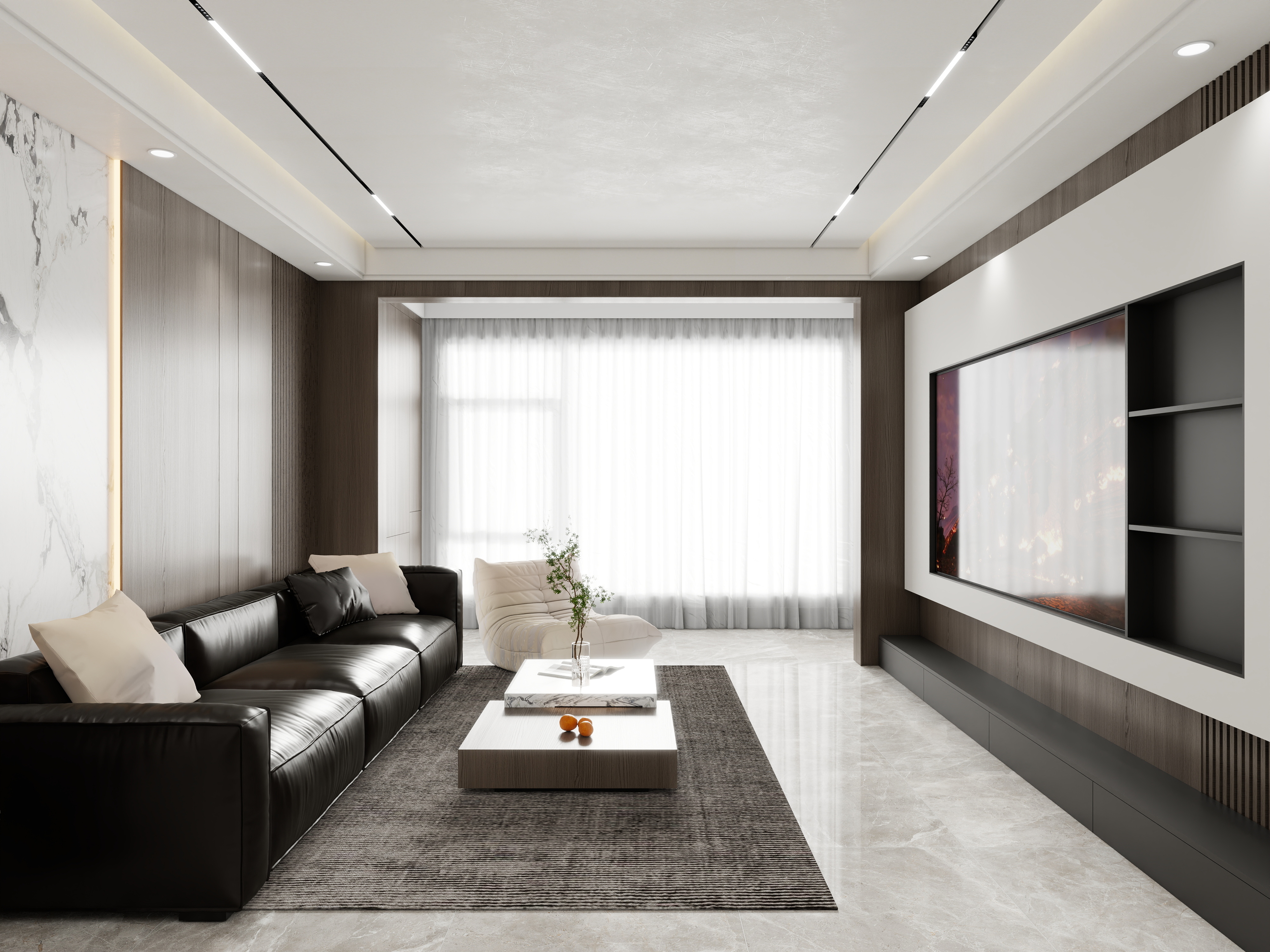 壹诺设计工作室-意式极简装修效果图