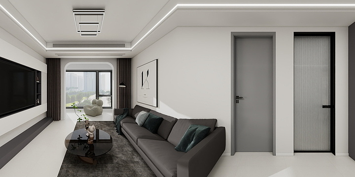 zq玖壹-110清华苑黑白灰-装修设计方案