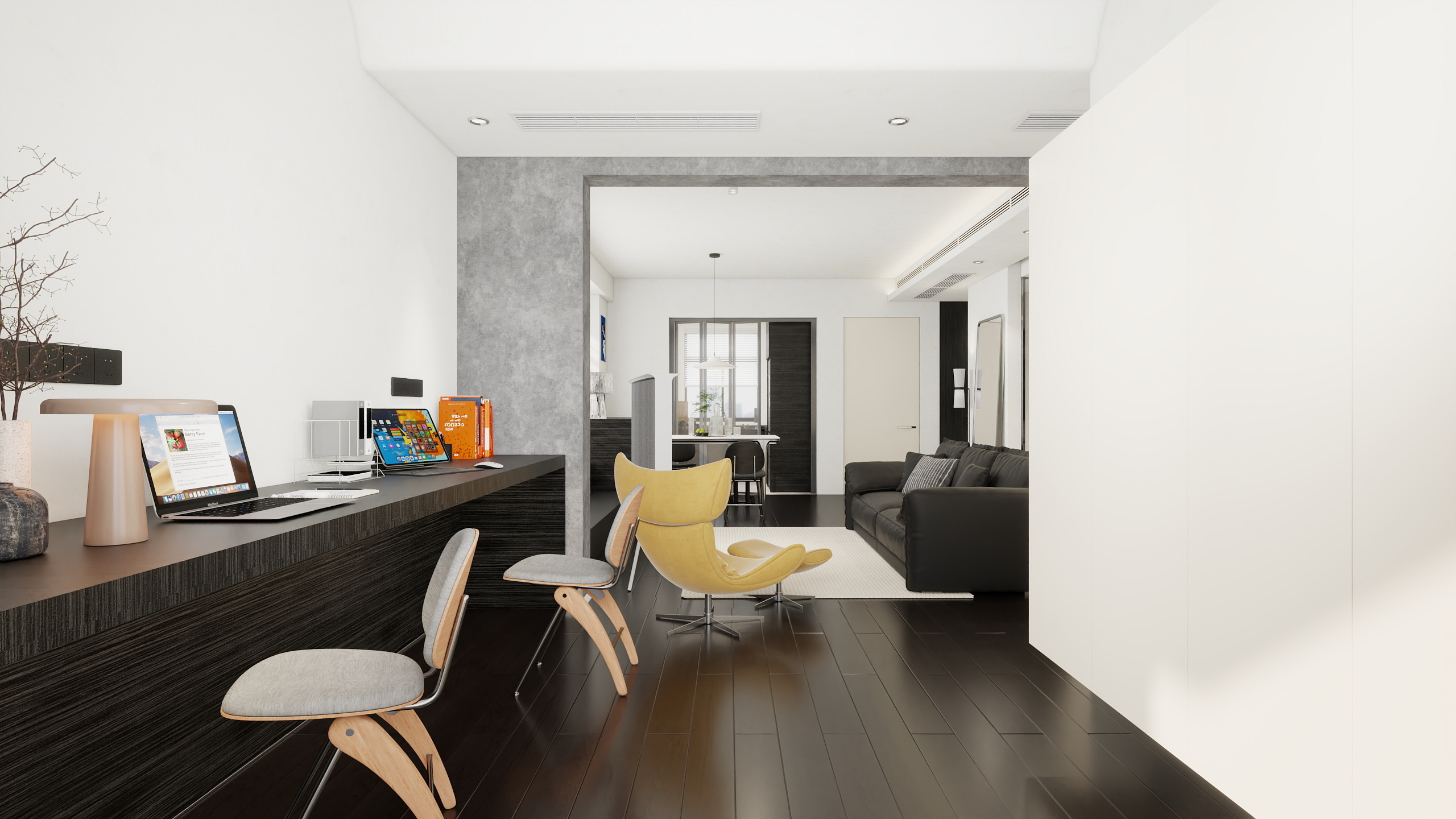 -102㎡3室装修效果图