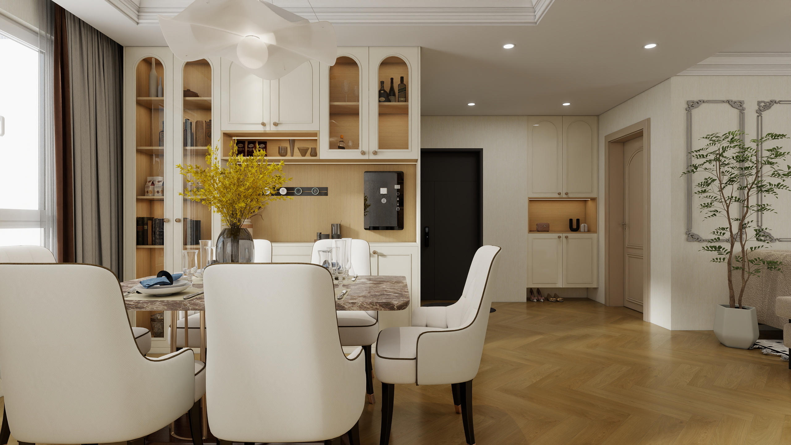 坷诺木业整木家居定制-本溪御山府（法式风格）装修效果图