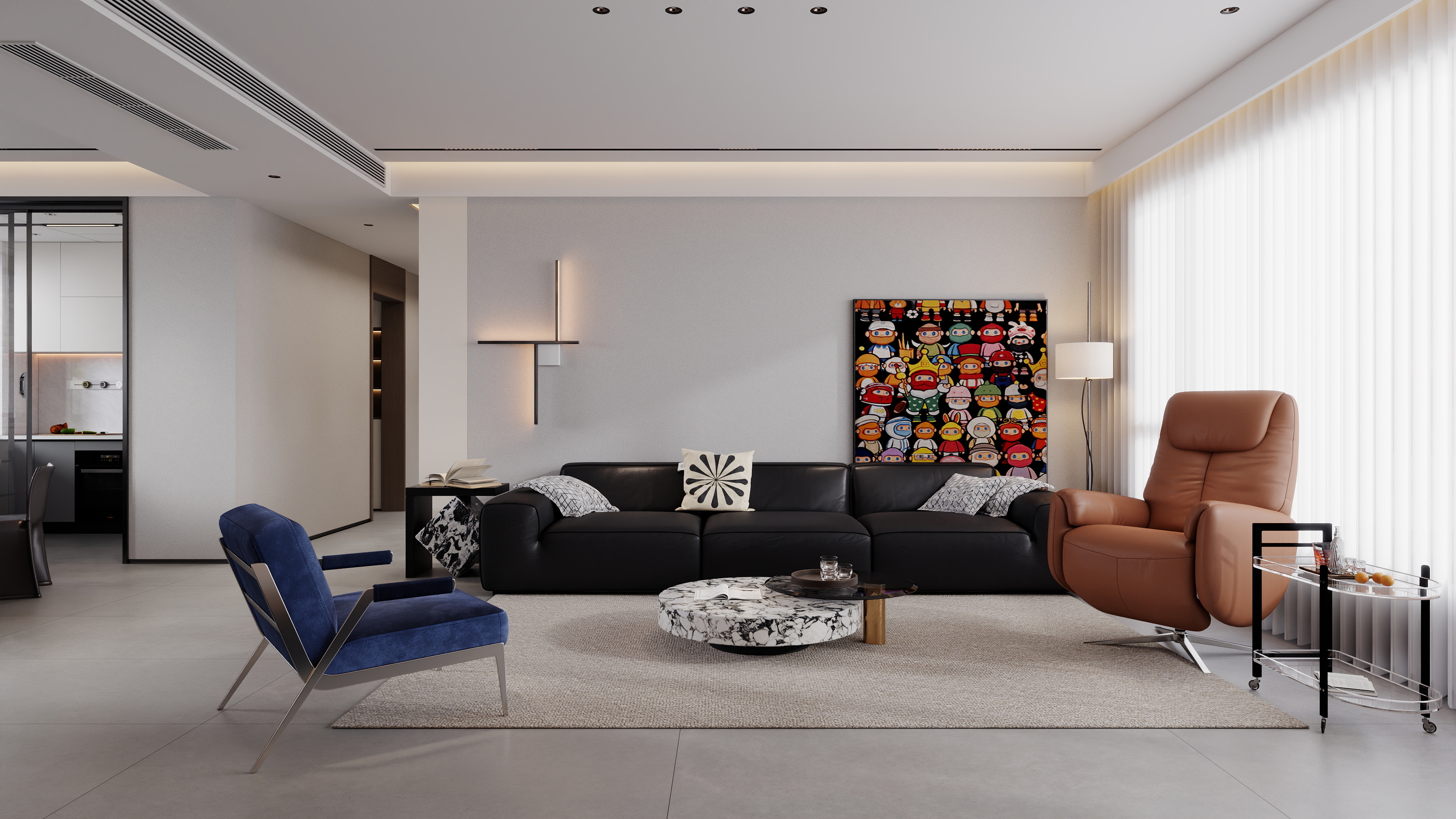 王星-高新森林现代简约112㎡3室-装修设计方案