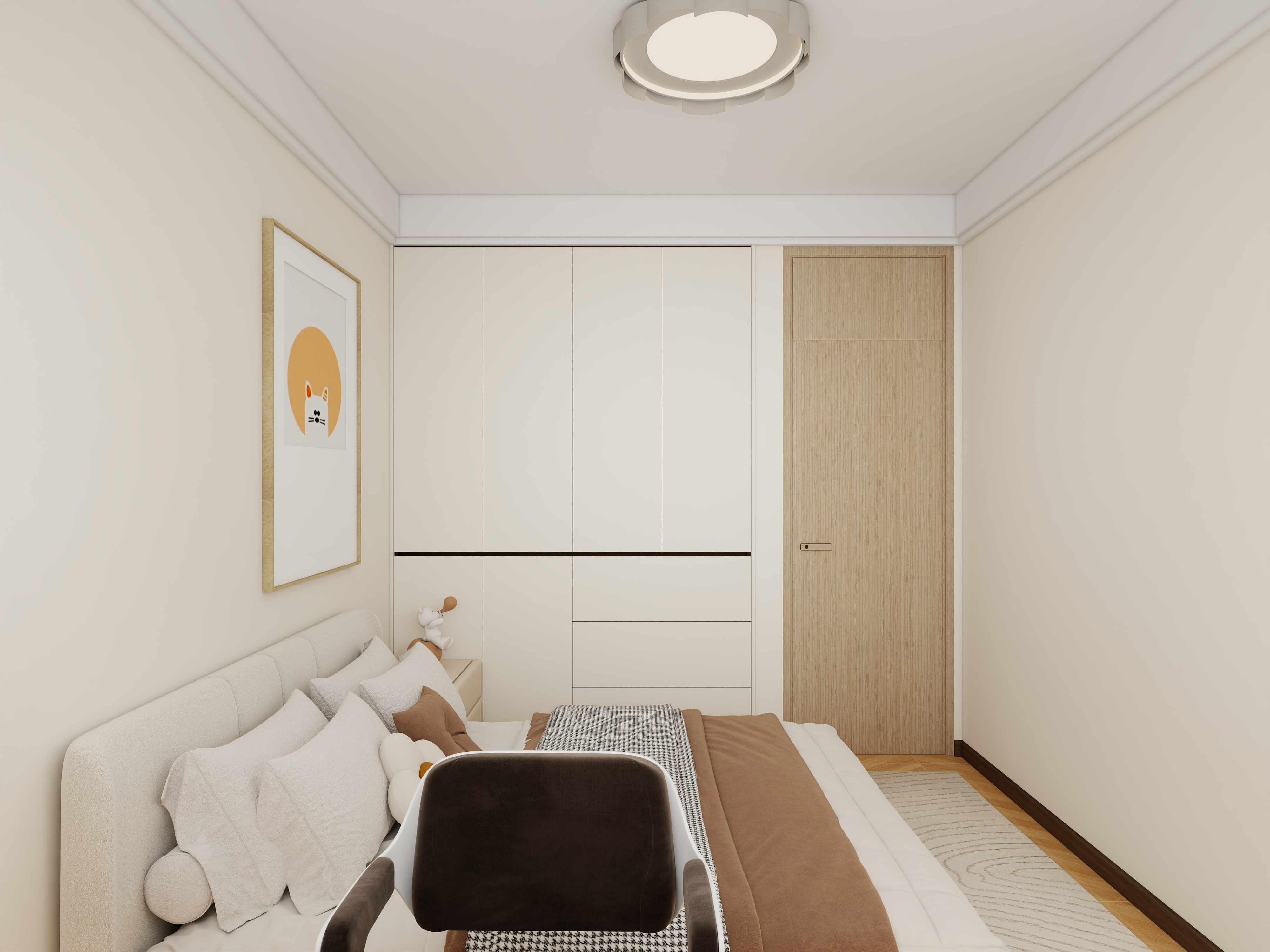 天水全案设计师白老师-恒顺紫御鸿园112㎡3室装修效果图