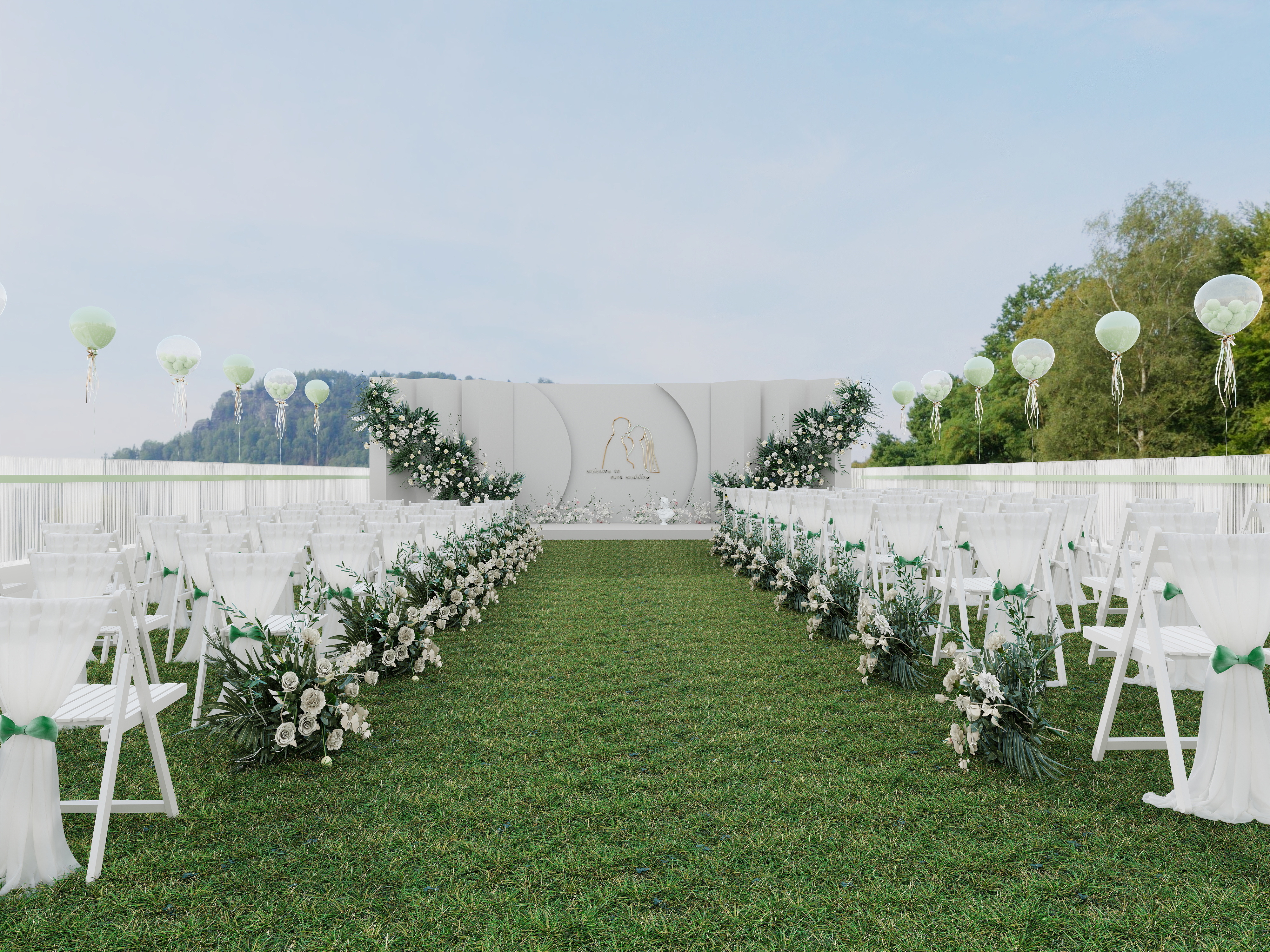 小酷优秀设计-户外草坪婚礼-装修设计方案