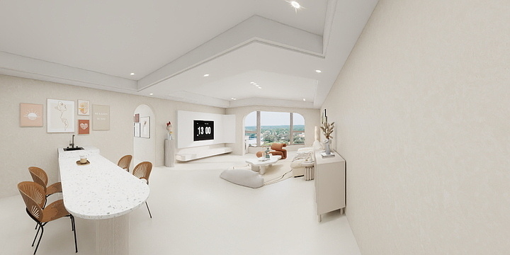 NY1-乌市效果图-奶油风-装修设计方案