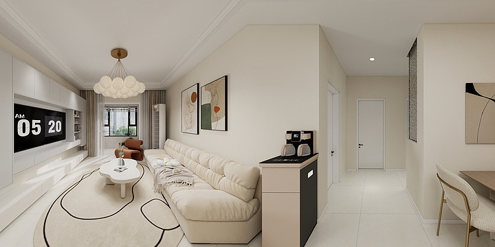 罗兴中-天地源珺樾坊101㎡3室-装修设计方案