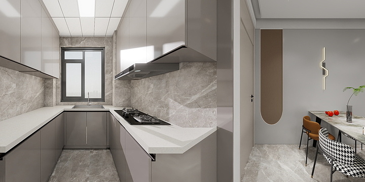 风吹山海-书香世家二期80㎡B户型方案-装修设计方案