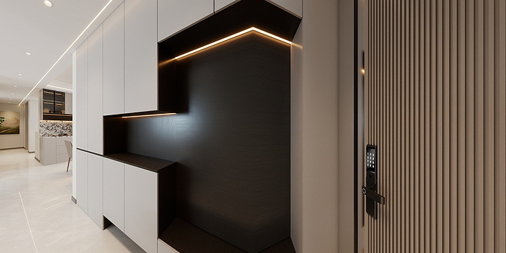 远在广东漂泊-现代案简约 黑白-装修设计方案