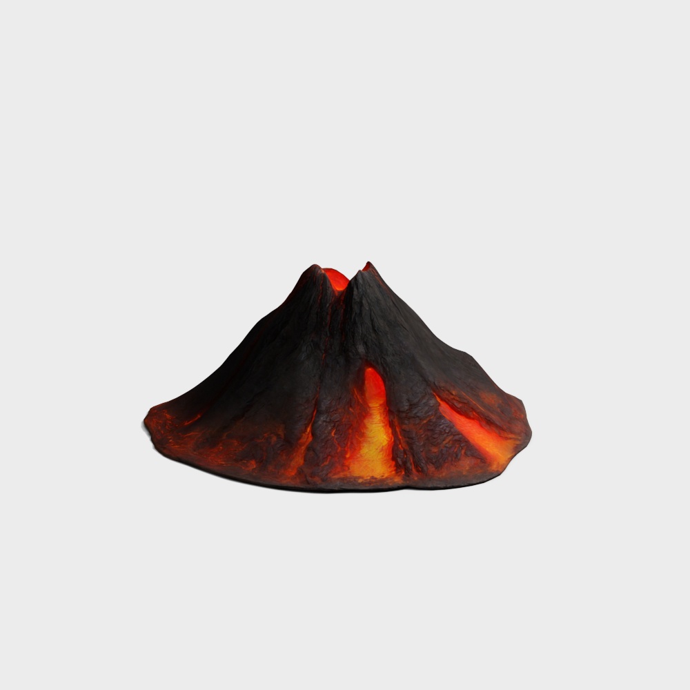 火山岩浆岛3D模型