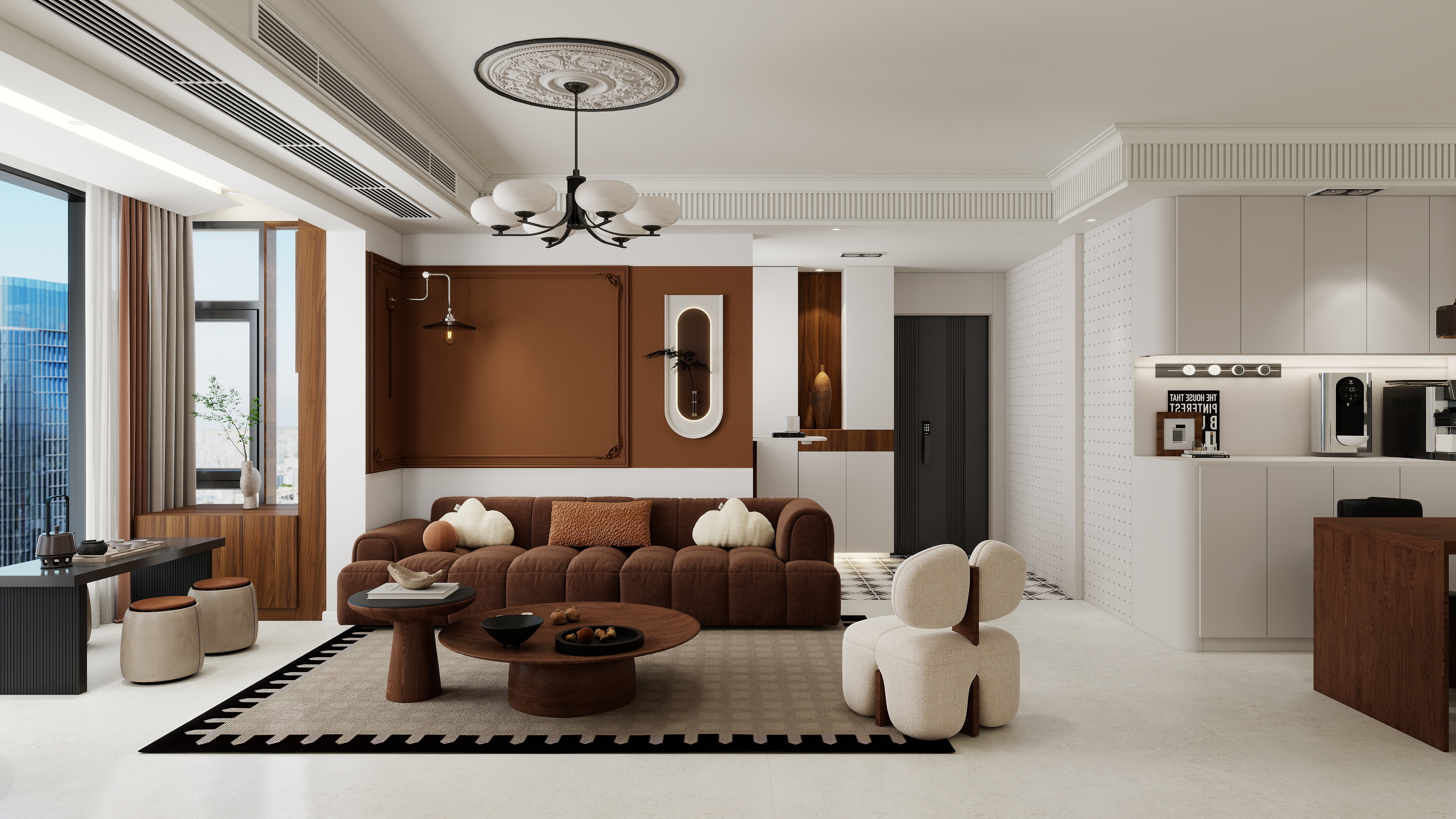 野鹤9-大板一区1301-中古法式-装修设计方案