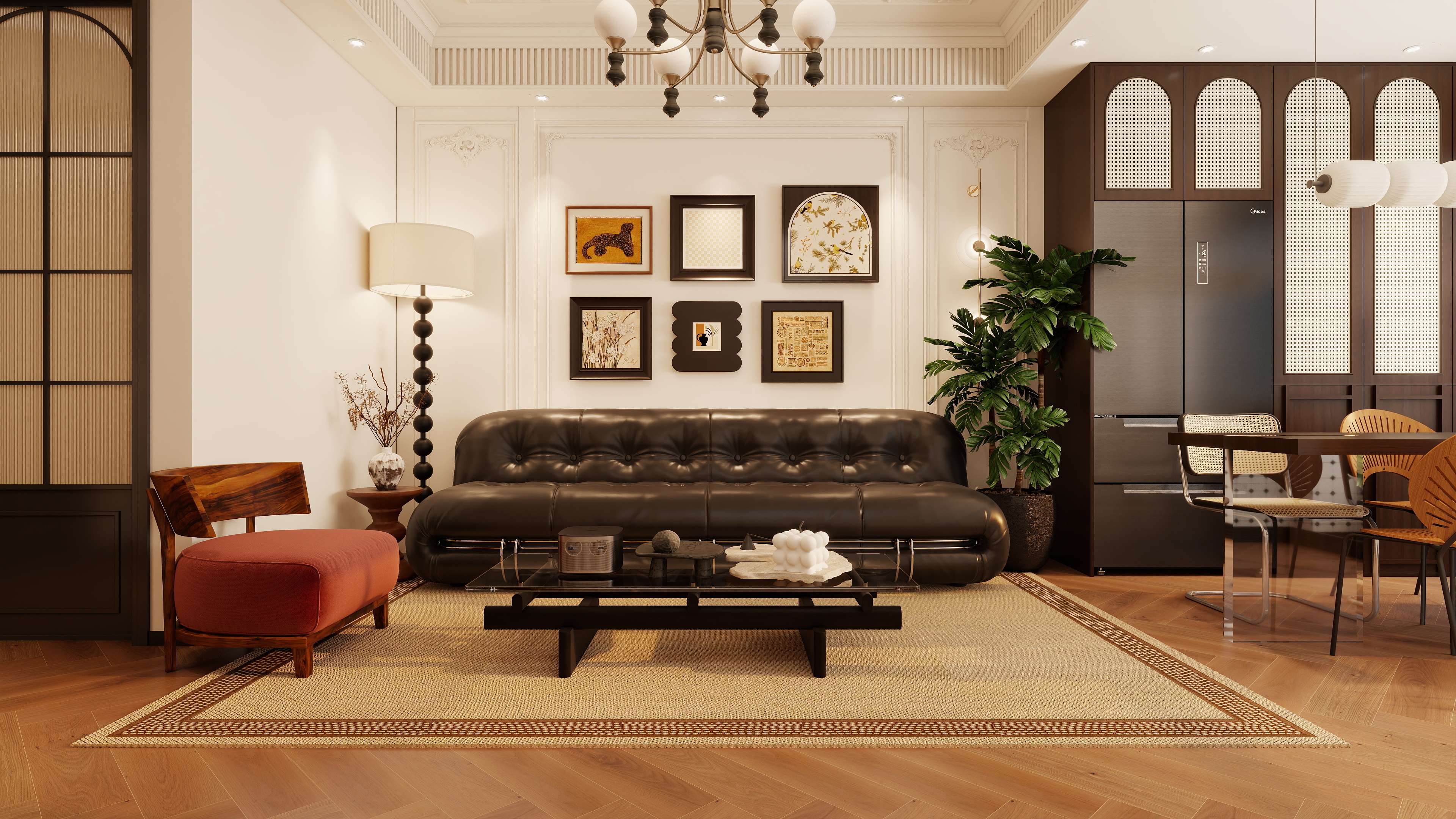 至简名设-文稳康-《湖北武汉》85平中古名宿|二居室装修效果图