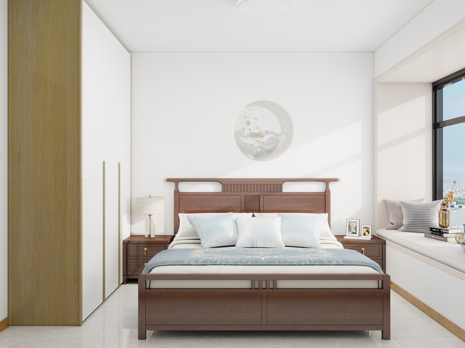 100元设计方案- 84m²新中式风格装修效果图