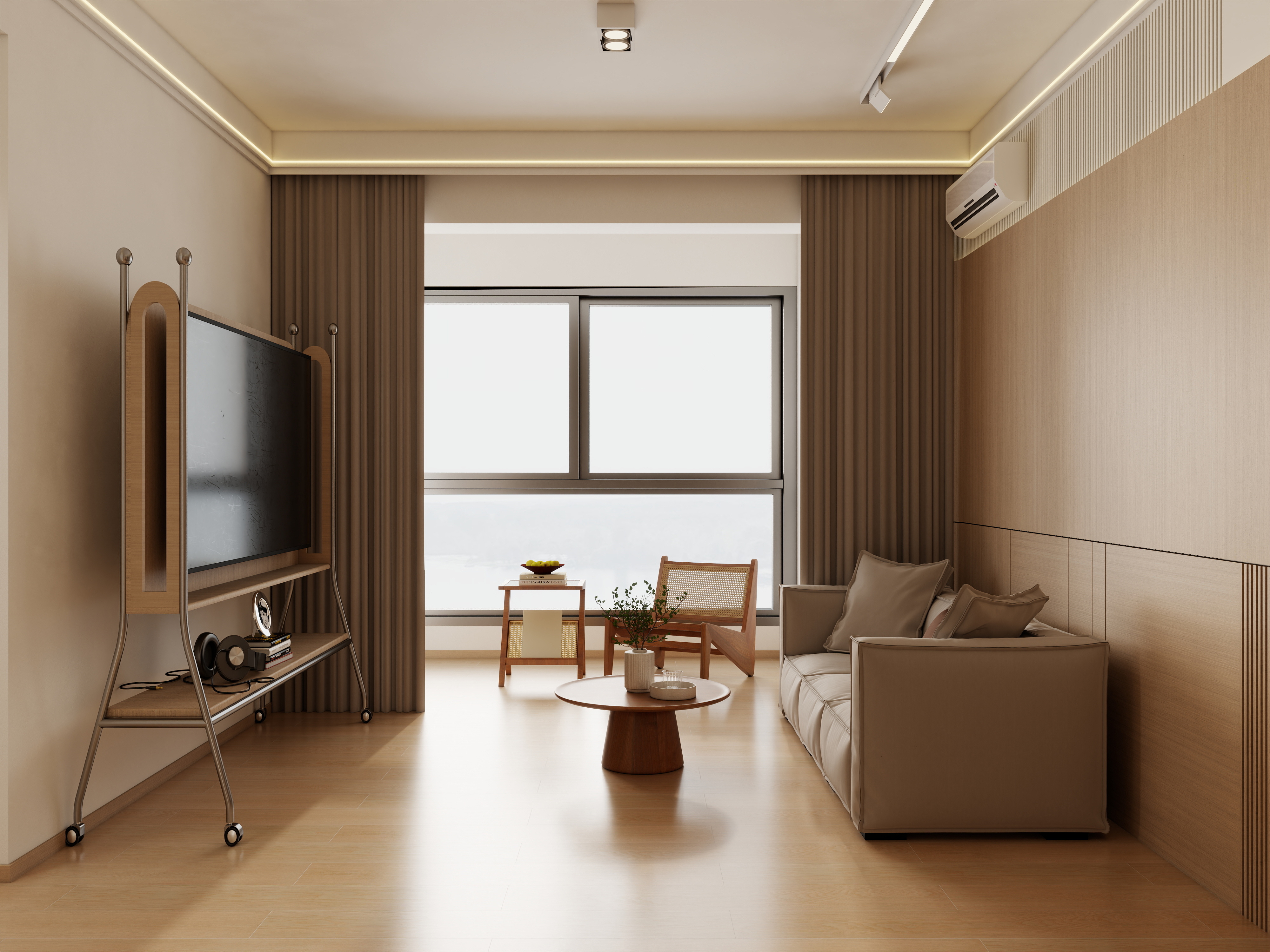 庄育霖-92平日式风三室设计装修效果图