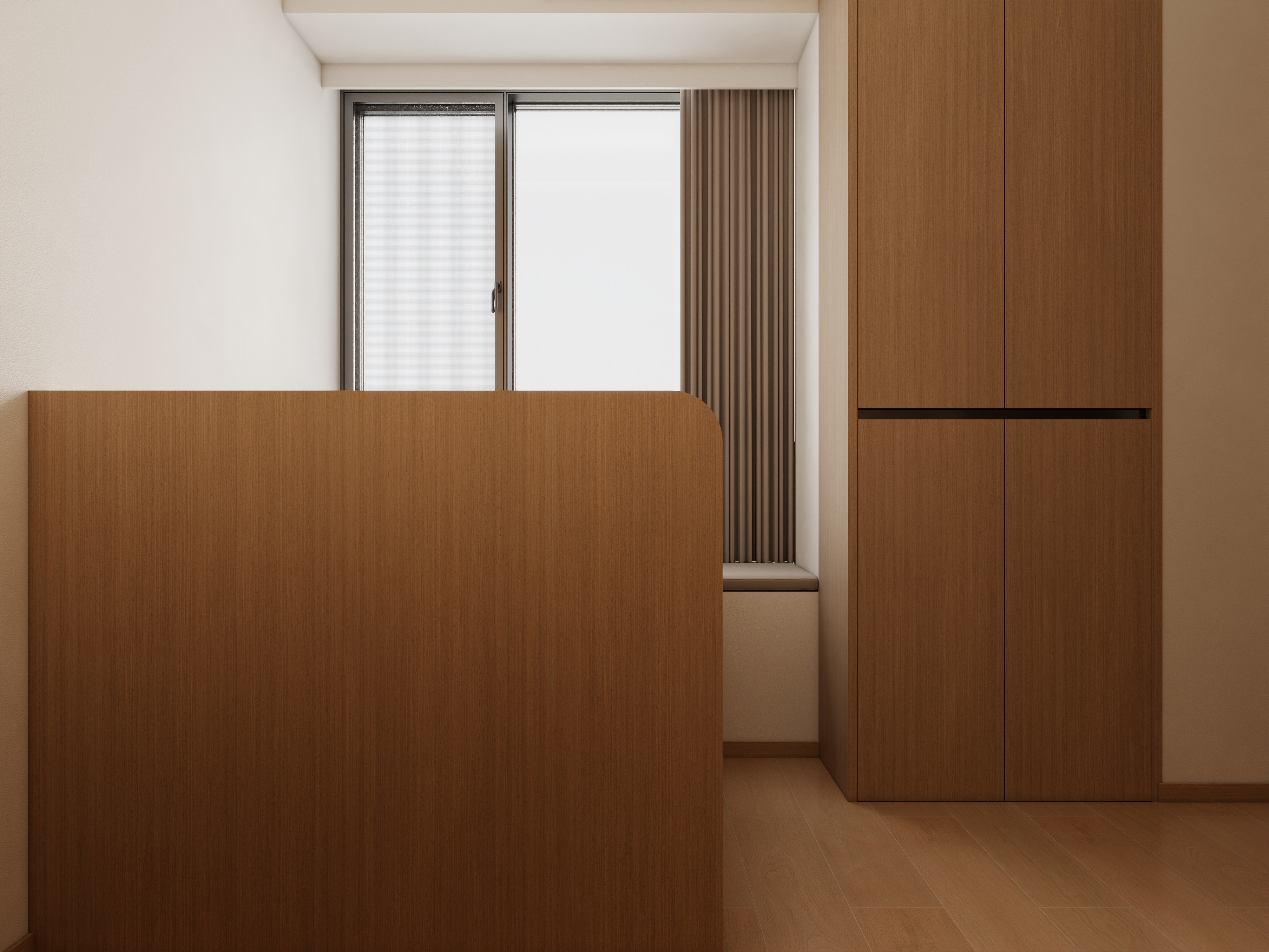 庄育霖-92平日式风三室设计装修效果图