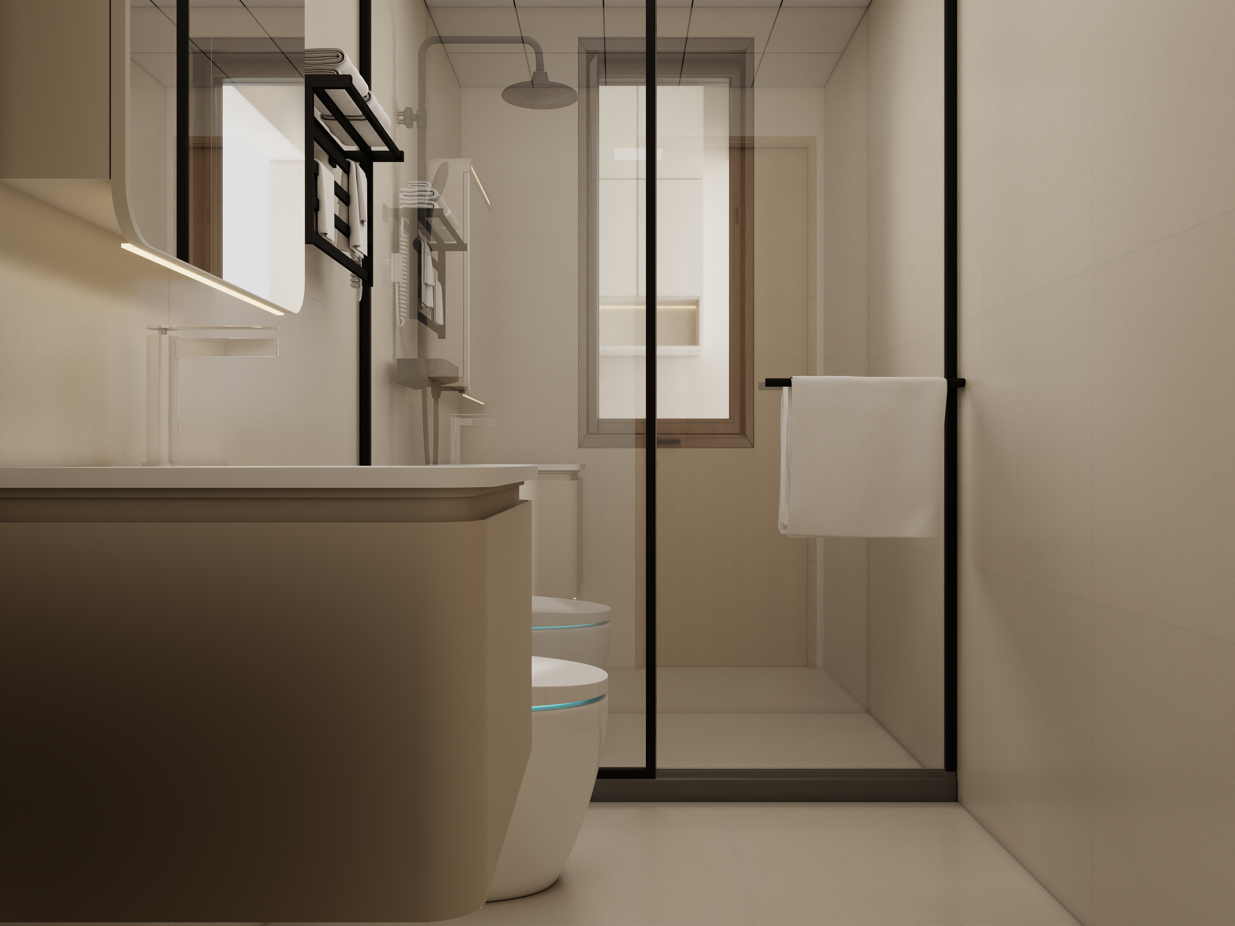 庄育霖-92平日式风三室设计装修效果图