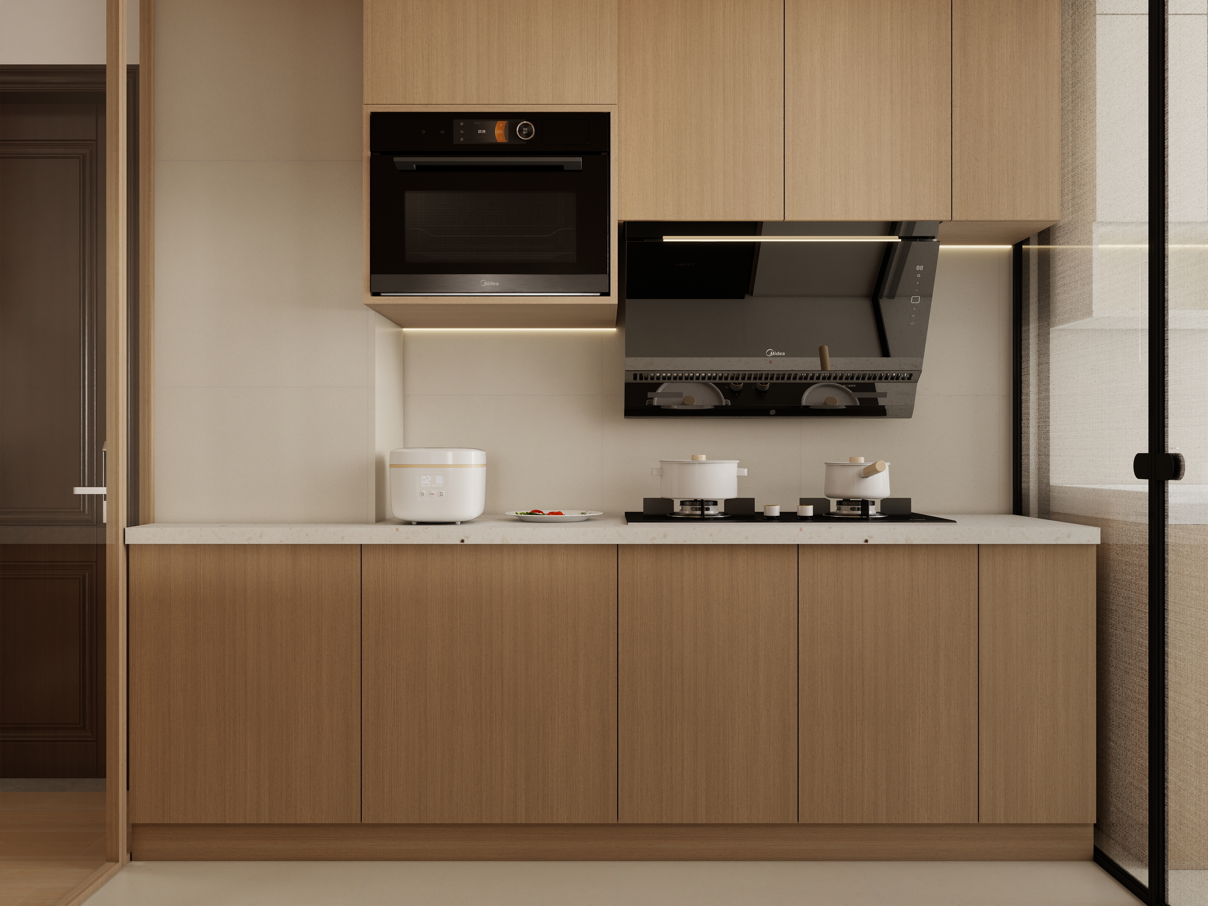 庄育霖-92平日式风三室设计装修效果图