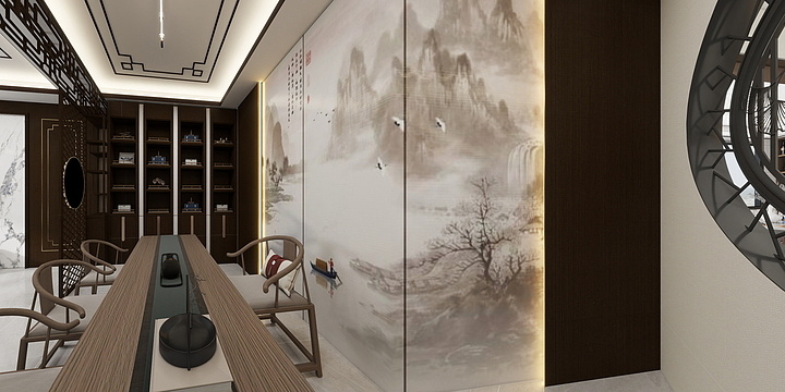 南昌盛福-设计师-万丽华-陈总雅居-新中式-装修设计方案