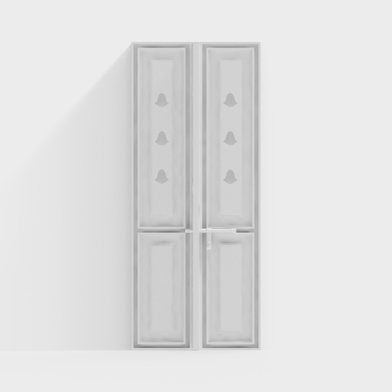 Pooja Door with White Frame