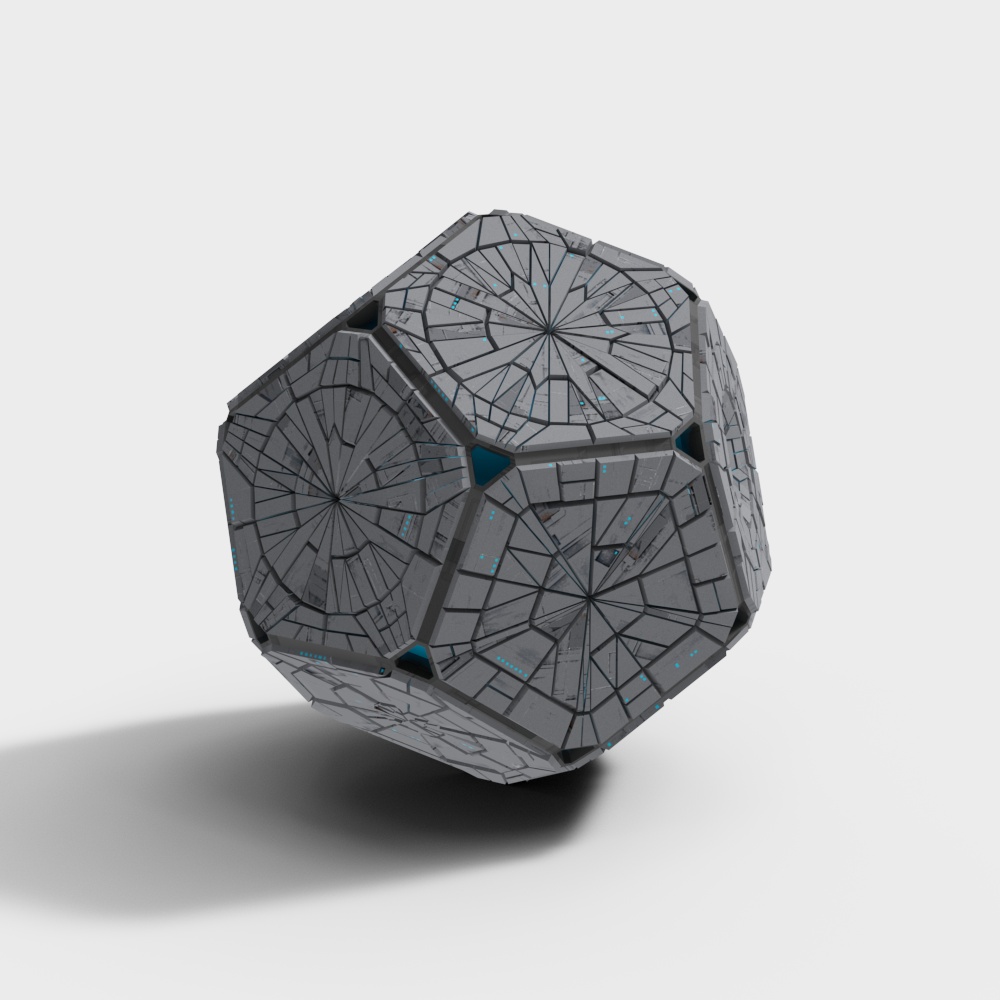 五角星空间站球体3D模型