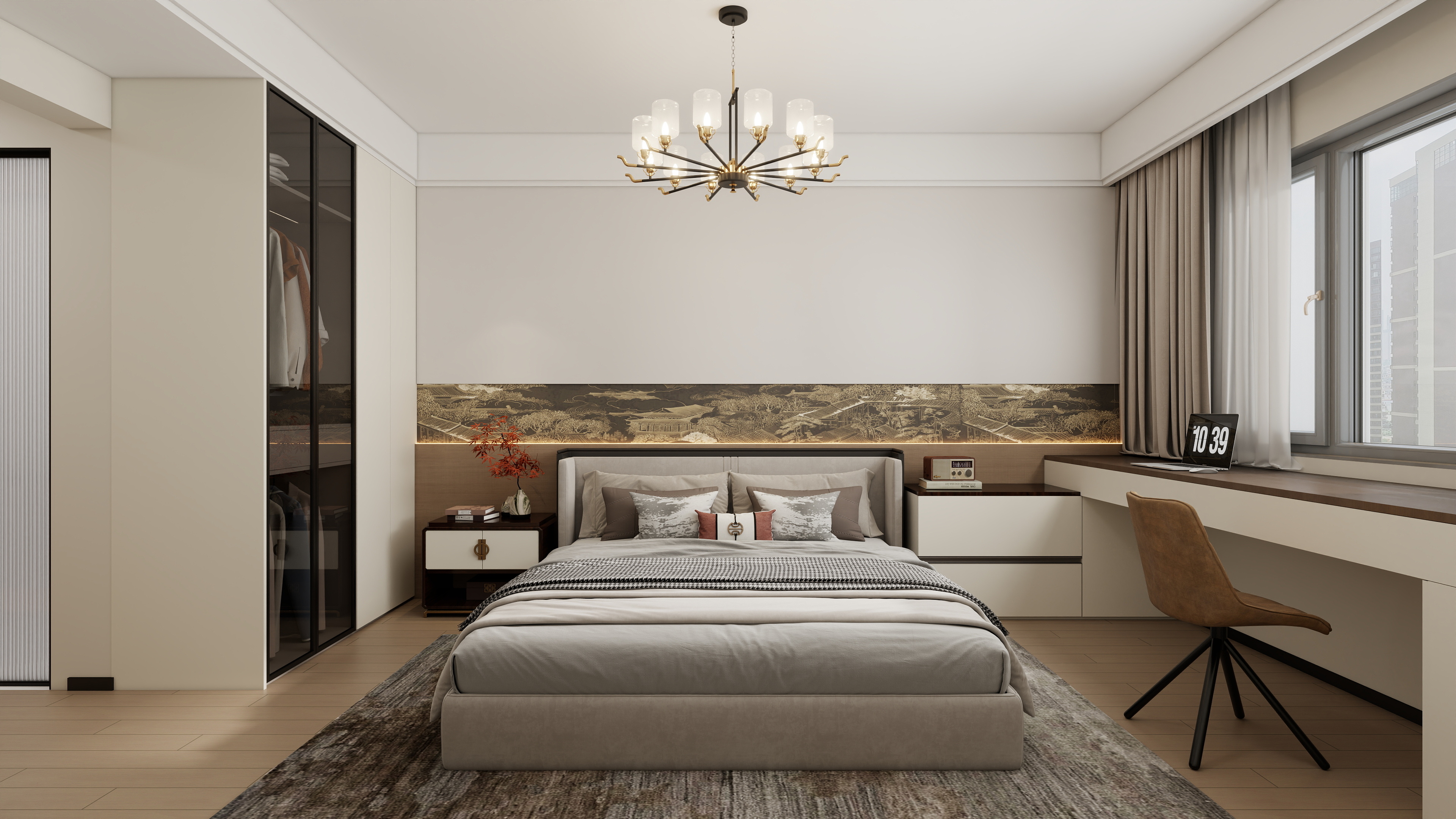 全案设计丨MaBert-现代中式装修效果图