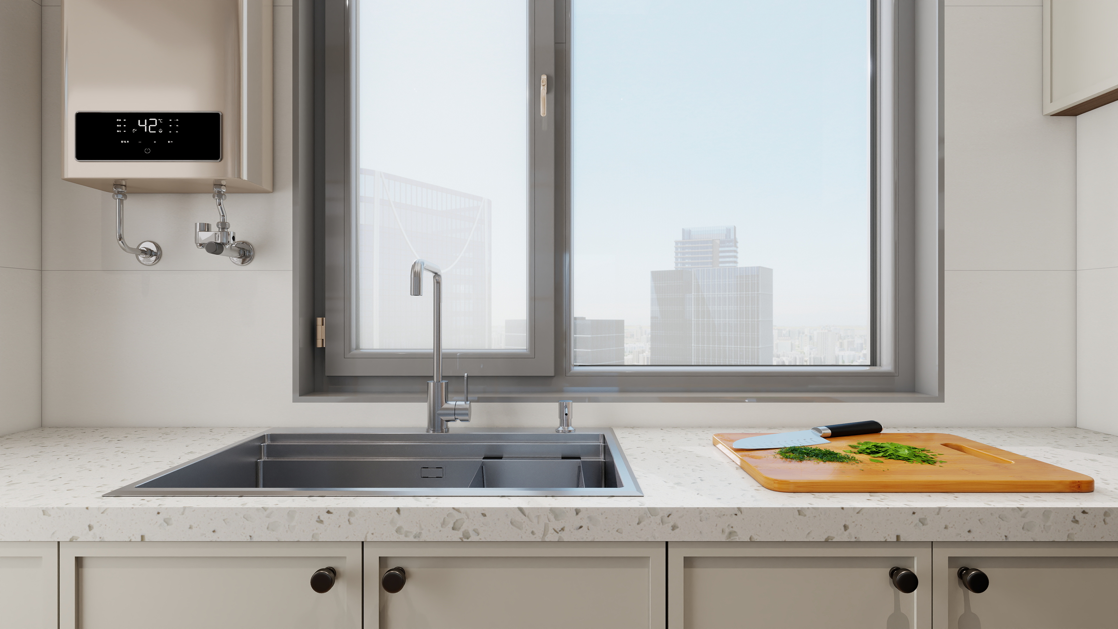 盈海装饰-港式112㎡3室装修效果图