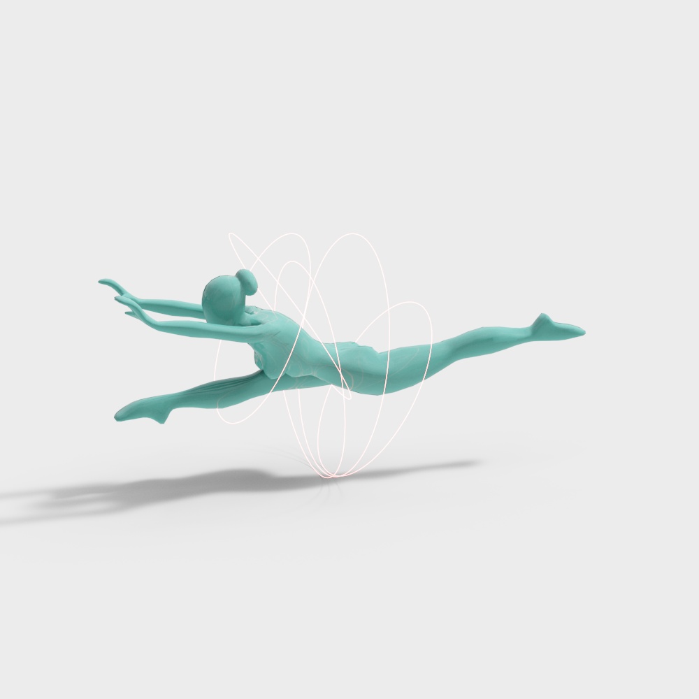 现代舞蹈雕塑3D模型