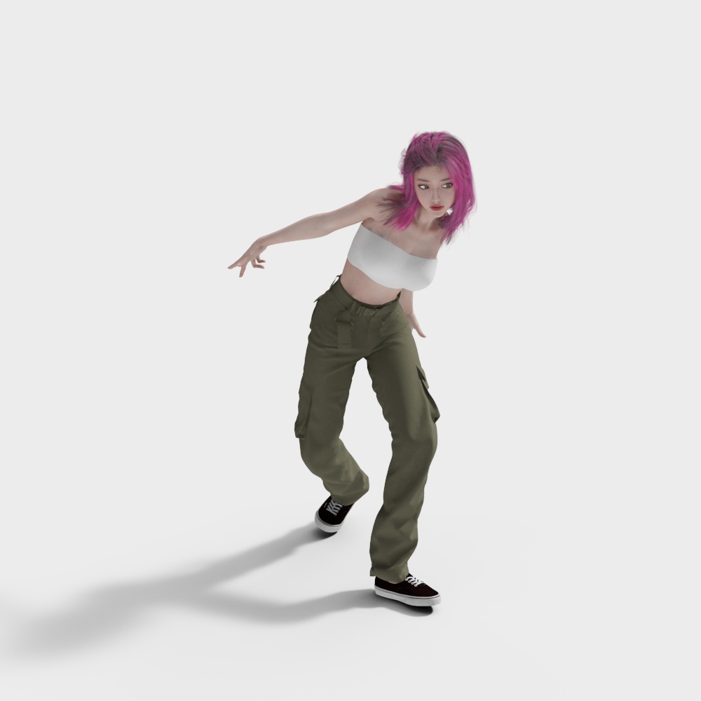 女孩街舞3D模型