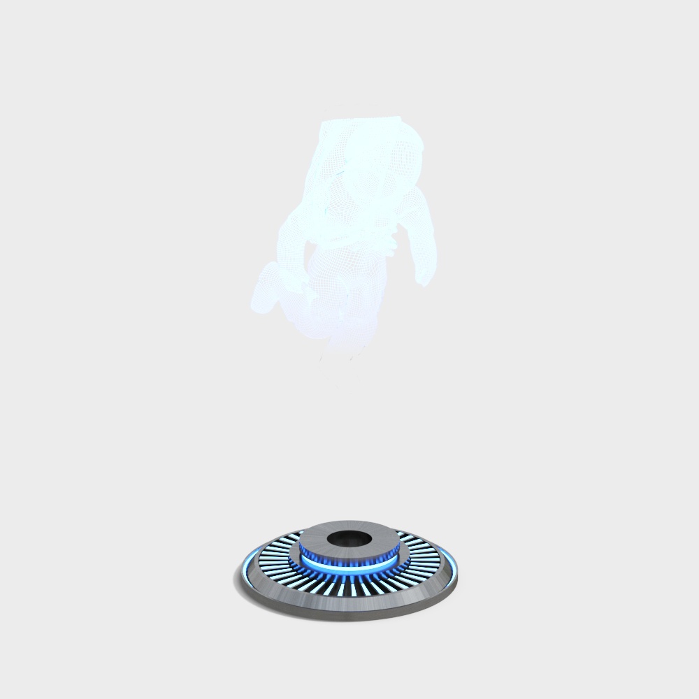 科技未来宇航员虚拟投影3D模型