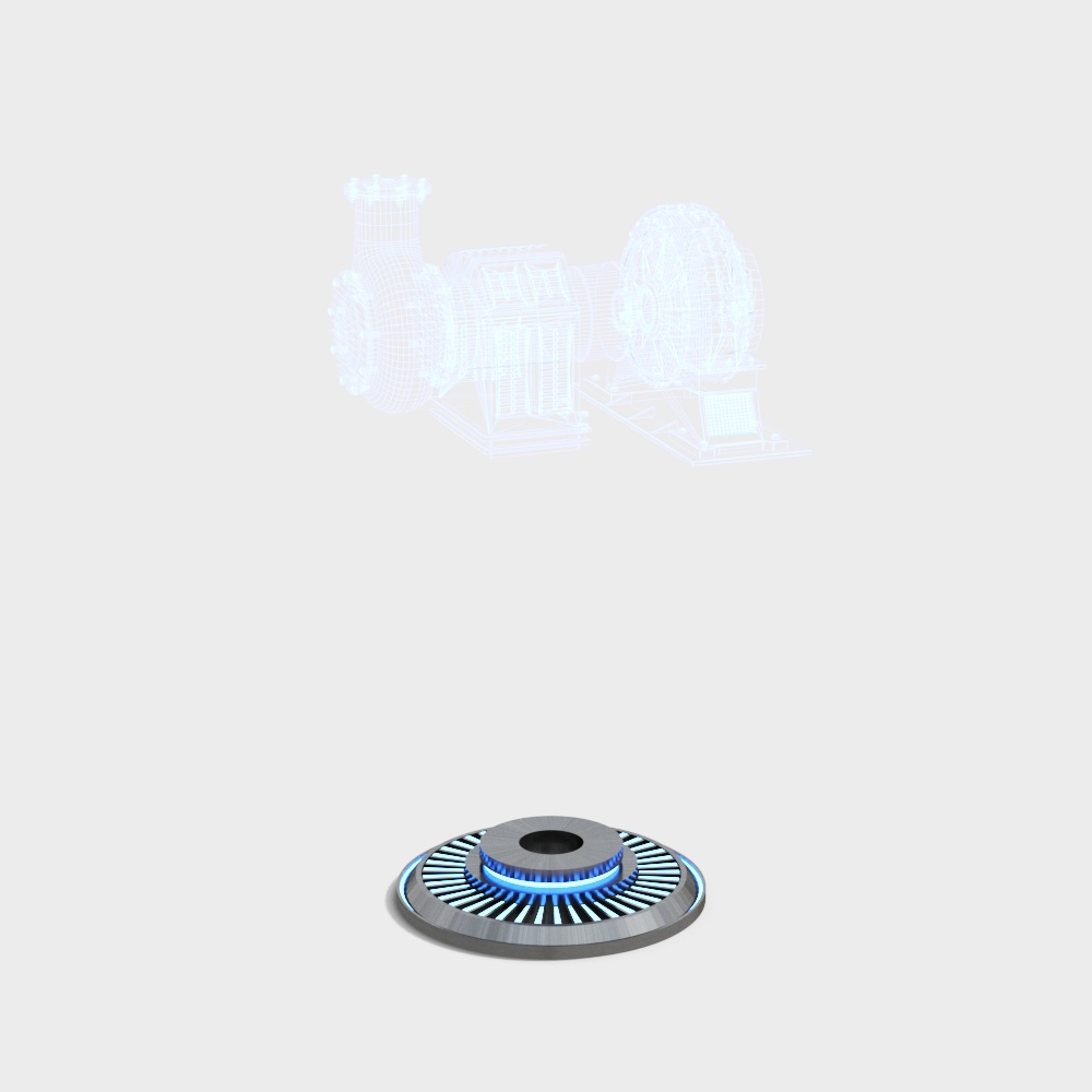 工业设备虚拟全息投影3D模型
