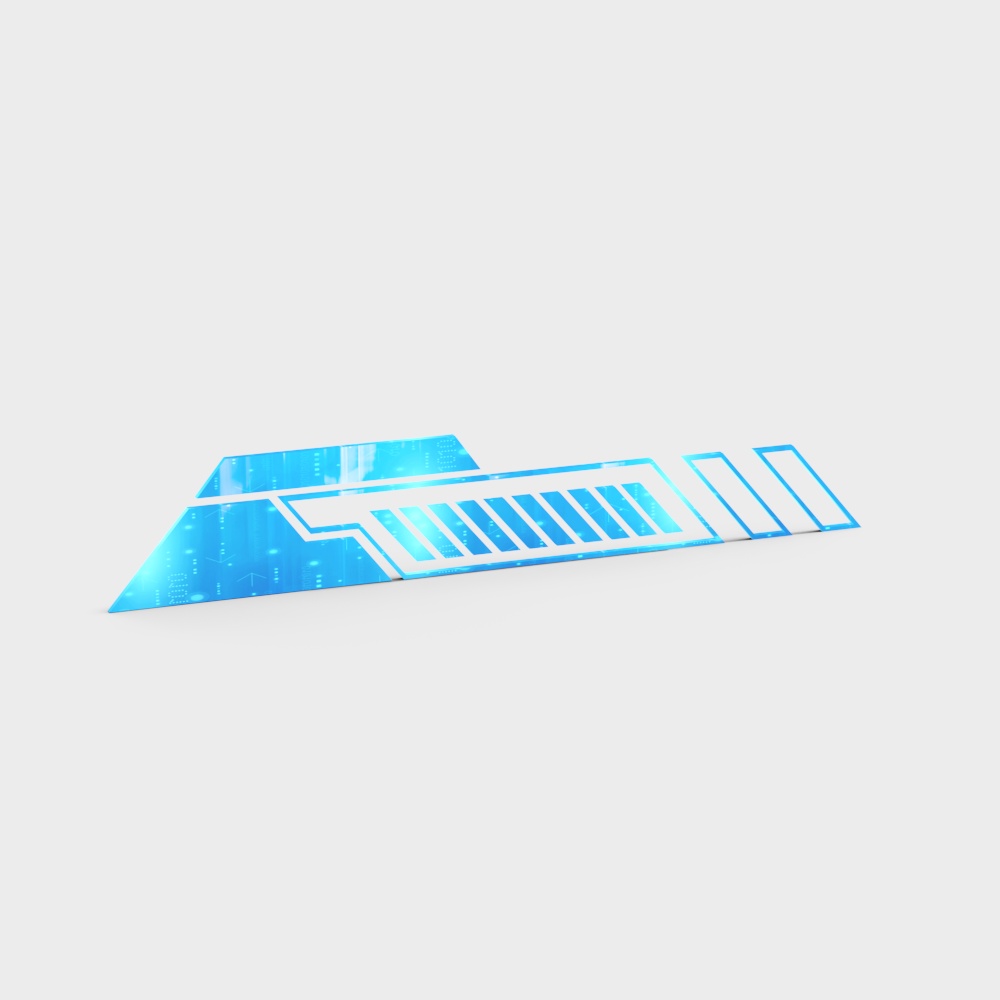科技感装饰线条3D模型