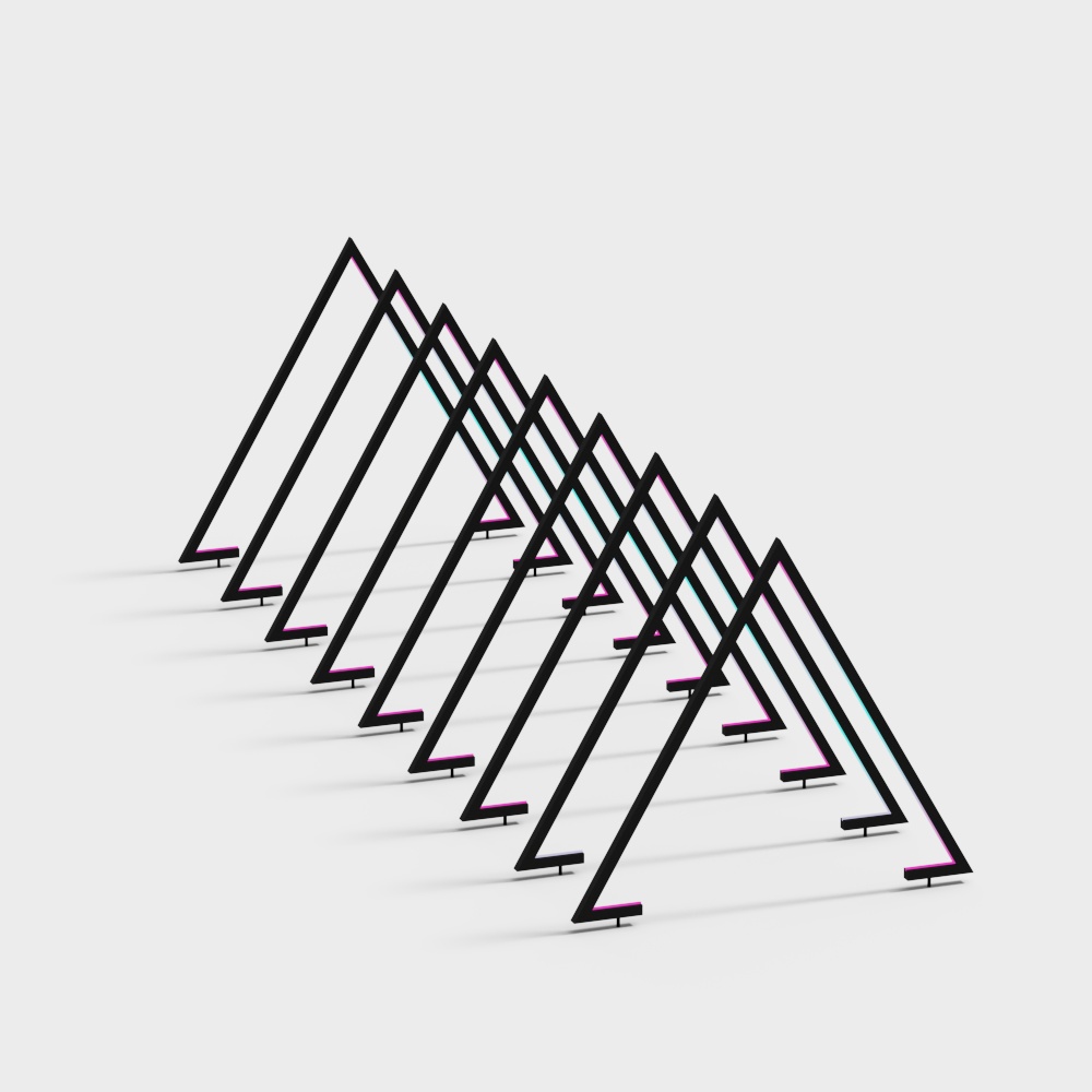 现代灯光通道3D模型