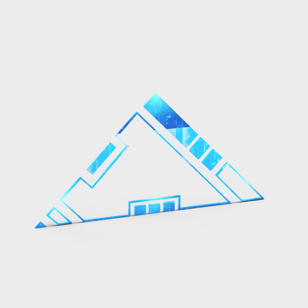 科技感装饰线条3D模型
