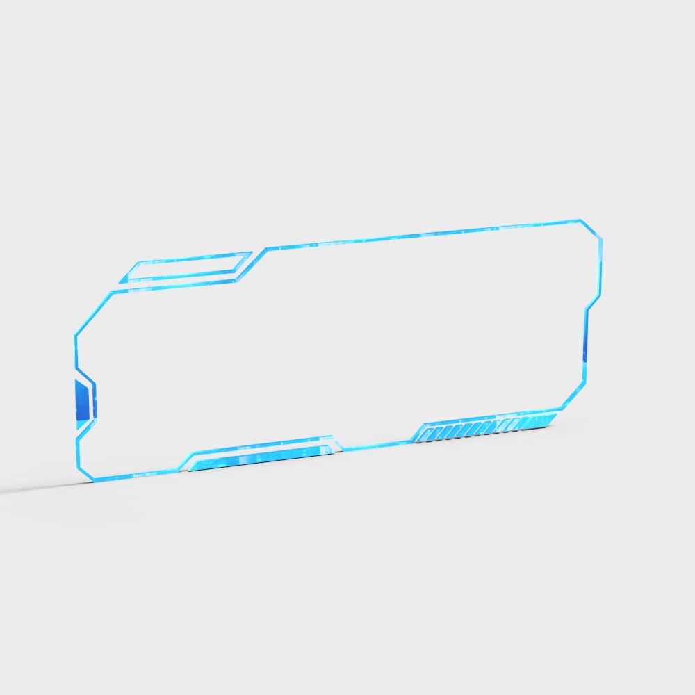 科技感装饰线条3D模型